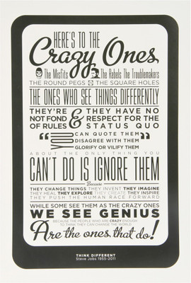 Akhuratha Wall Poster Steve Jobs - Think Different Paper Print(12 inch X 18 inch, Rolled)
Akhuratha Wall Poster Steve Jobs - Think Different Paper Print(12 inch X 18 inch, Rolled)