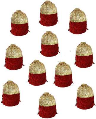 Addyz Pack of 11 Pieces Big Round Potli Bags Ethnic Velvet Stylish Clutch Batwa potli bags Shagun Gift Pouch Potli(Gold)
Addyz Pack of 11 Pieces Big Round Potli Bags Ethnic Velvet Stylish Clutch Batwa potli bags Shagun Gift Pouch Potli(Gold)