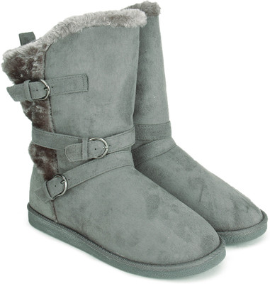 CL by Carlton London Snug Boots For Women(Grey