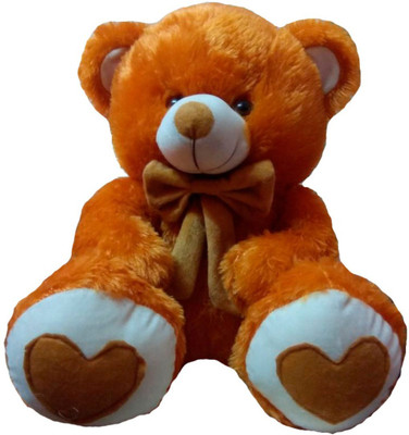 AVS Stuffed Spongy Hugable Cute Teddy Bear With Foot Heart - 15 inch(Brown)