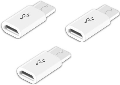 ROQ Set of 3 Original Type-C Adaptor Convertor Micro USB to Type C Adapter USB C Type Cable USB Adapter(White)
ROQ Set of 3 Original Type-C Adaptor Convertor Micro USB to Type C Adapter USB C Type Cable USB Adapter(White)