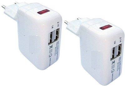 Freya PACK OF 2 USB 2 PORT BATTERY CHARGER HUB 5v / 2.1 AmP LED Charging Display USB Adapter(White)
Freya PACK OF 2 USB 2 PORT BATTERY CHARGER HUB 5v / 2.1 AmP LED Charging Display USB Adapter(White)