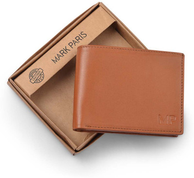 Mark Paris Men Tan Genuine Leather Wallet(8 Card Slots)