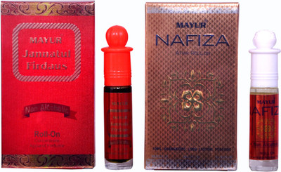 Mayur Jannat Firdaus and Nafiza (2pcs of 8ml) Floral Attar(Jannat ul Firdaus)