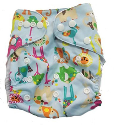 N&M Reusable Cloth Diaper With Microfiber Insert - Blue - M