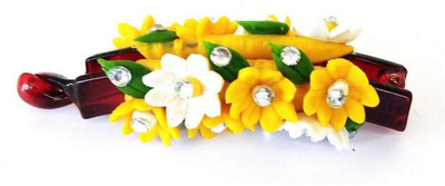 Unique Indian Crafts Handmade Artificial Jewellery Porcelain Dough Work Banana Hair Clip /Porcelain Dough / hair Accessories /hair pins/wings /for women /girls Banana Clip(Multicolor)
Unique Indian Crafts Handmade Artificial Jewellery Porcelain Dough Work Banana Hair Clip /Porcelain Dough / hair Accessories /hair pins/wings /for women /girls Banana Clip(Multicolor)