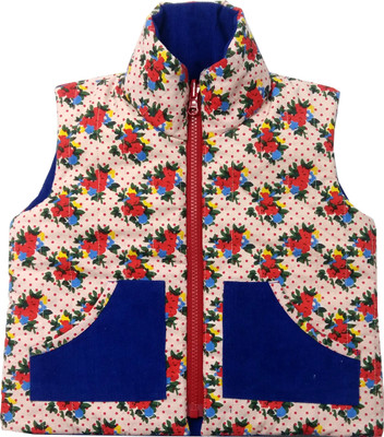 Always Kids Sleeveless Printed Baby Boys & Baby Girls Jacket, Pink