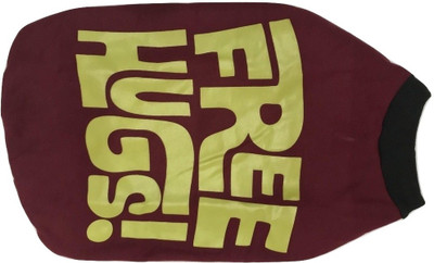 Furever Friend Care T-shirt for Dog(Maroon,Yellow