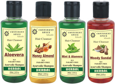 Continent Spice Khadi Premium Shampoo Collection SLS & Paraben Free (100 ml-Pack of 4)-CS682005(100 ml)
Continent Spice Khadi Premium Shampoo Collection SLS & Paraben Free (100 ml-Pack of 4)-CS682005(100 ml)