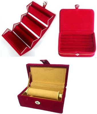 Addyz Combo 1 Earrings Studs Organizer 1 Ring Pocket Case & 1 Bangle Box Jewellery Vanity Box(Red)
Addyz Combo 1 Earrings Studs Organizer 1 Ring Pocket Case & 1 Bangle Box Jewellery Vanity Box(Red)