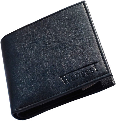 wenzest Boys Black Artificial Leather Wallet(10 Card Slots)
