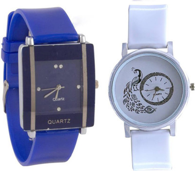 ReniSales New Stylish White Peacock Pattent Blue Watch Combo For Women And Girls Watch - For Girls
ReniSales New Stylish White Peacock Pattent Blue Watch Combo For Women And Girls Watch - For Girls