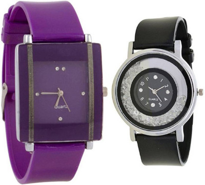 LEBENSZEIT New Stylish Black Crystal Diamond Trend Multicolor Set Of Two Watch Combo Watch - For Girls
LEBENSZEIT New Stylish Black Crystal Diamond Trend Multicolor Set Of Two Watch Combo Watch - For Girls