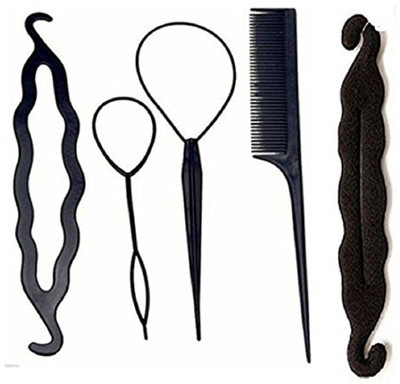 Confidence Unique Hair Accessories Hair Tools Kit (Set Of 5 Tools) Hair Accessory Set(Black)