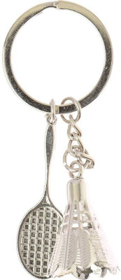 Shubheksha Badminton Racket with Shuttle Key Chain