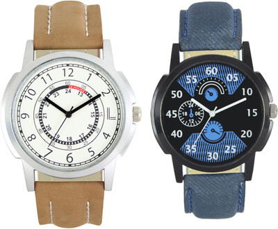Codice Mens watches combo of 2 Boss136 Leather Strap Low Price Watch - For Men