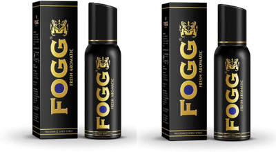 Fogg Fresh Aromatic Black Series Fragrance Body Spray Pack of 2 Combo (120ML each) Perfume Body Spray - For Men & Women(240 ml, Pack of 2)
Fogg Fresh Aromatic Black Series Fragrance Body Spray Pack of 2 Combo (120ML each) Perfume Body Spray - For Men & Women(240 ml, Pack of 2)