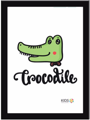 Crocodile Paper Print(11.69 inch X 8.27 inch, Framed)