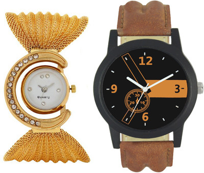 Codice Mens and Women Couple watch combo of 2 LRJULA211 Leather Strap Couple watch Watch - For Men & Women