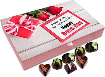 Chocholik Rose Day Gift Box - A Rose To Say That You Mean A Lot To Me Chocolate Box - 12pc Truffles(144 g)
Chocholik Rose Day Gift Box - A Rose To Say That You Mean A Lot To Me Chocolate Box - 12pc Truffles(144 g)