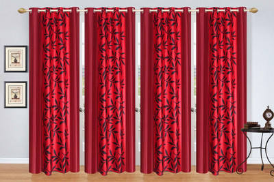 Ville Style 275 cm (9 ft) Polyester Long Door Curtain (Pack Of 4)(Floral, Red)
Ville Style 275 cm (9 ft) Polyester Long Door Curtain (Pack Of 4)(Floral, Red)