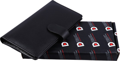 COI Expendable Leatherite Cheque Book Holder/Document Holder (Black)(Black)