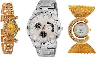 Codice Mens and Women Couple watch combo of 3 Golden Diamond119 Leather Strap Couple watch Watch - For Men & Women
Codice Mens and Women Couple watch combo of 3 Golden Diamond119 Leather Strap Couple watch Watch - For Men & Women