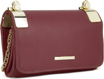 W Women Evening/Party Maroon Leatherette Sling Bag