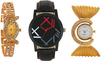 Codice Mens and Women Couple watch combo of 3 Golden Diamond110 Leather Strap Couple watch Watch - For Men & Women
Codice Mens and Women Couple watch combo of 3 Golden Diamond110 Leather Strap Couple watch Watch - For Men & Women