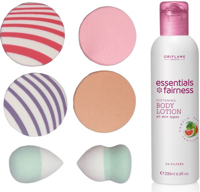 Oriflame Sweden Essentials Fairness Softening Body Lotion UV Filters (32703) With Puff Sponge(Set of 7)
Oriflame Sweden Essentials Fairness Softening Body Lotion UV Filters (32703) With Puff Sponge(Set of 7)