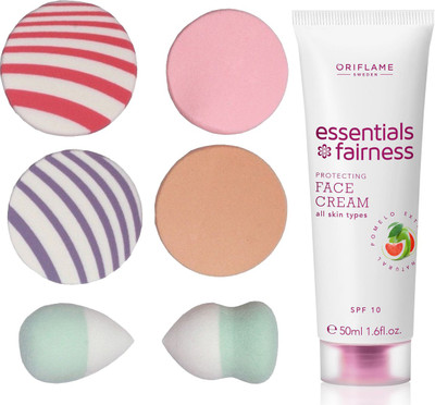 Oriflame Sweden Essentials Fairness Protecting Face Cream SPF 10 (32702) With Puff Sponge(Set of 7)
Oriflame Sweden Essentials Fairness Protecting Face Cream SPF 10 (32702) With Puff Sponge(Set of 7)