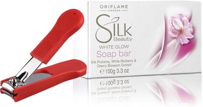 Oriflame Sweden Silk Beauty White Glow Soap Bar 100g (22715) With Nail Cutter(Set of 2)
Oriflame Sweden Silk Beauty White Glow Soap Bar 100g (22715) With Nail Cutter(Set of 2)
