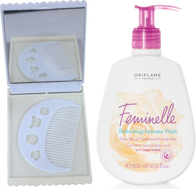 Oriflame Sweden FEMINELLE Refreshing Intimate Wash 300ml (33022) With Comb Mirror Set(Set of 3)
Oriflame Sweden FEMINELLE Refreshing Intimate Wash 300ml (33022) With Comb Mirror Set(Set of 3)