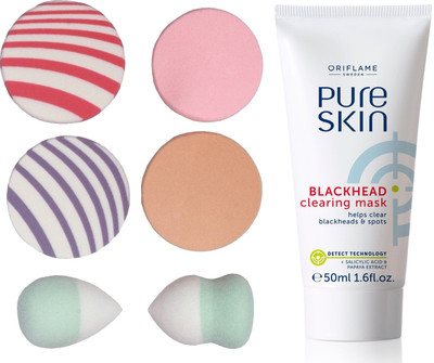 Oriflame Sweden Pure Skin Blackhead Clearing Mask 50ml (32650) With Puff Sponge(Set of 7)
Oriflame Sweden Pure Skin Blackhead Clearing Mask 50ml (32650) With Puff Sponge(Set of 7)