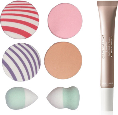 Oriflame Sweden Optimals Even Out Brightening Eye Cream 15ml (33226) With Puff Sponge(Set of 7)
Oriflame Sweden Optimals Even Out Brightening Eye Cream 15ml (33226) With Puff Sponge(Set of 7)