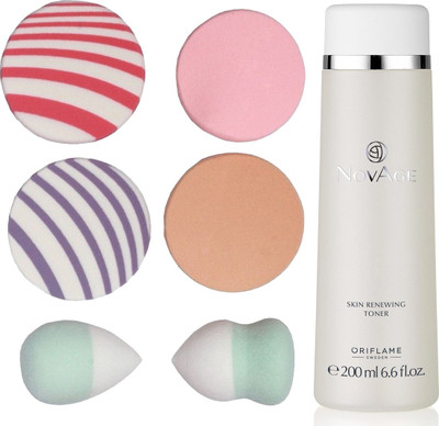 Oriflame Sweden NovAge Skin Renewing Toner 200ml (32128) With Puff Sponge(Set of 7)
Oriflame Sweden NovAge Skin Renewing Toner 200ml (32128) With Puff Sponge(Set of 7)