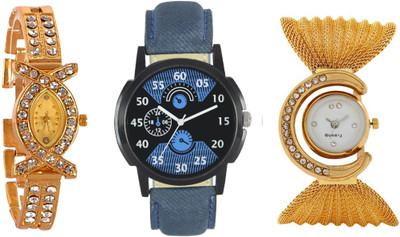 Codice Mens and Women Couple watch combo of 3 Golden Diamond111 Leather Strap Couple watch Watch - For Men & Women
Codice Mens and Women Couple watch combo of 3 Golden Diamond111 Leather Strap Couple watch Watch - For Men & Women
