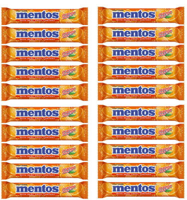 Mentos Chewy Orange Flavor Stick (31.2 g each) (Pack of 20) Orange Toffee(Pack of 20)
Mentos Chewy Orange Flavor Stick (31.2 g each) (Pack of 20) Orange Toffee(Pack of 20)
