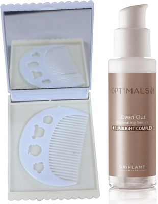 Oriflame Sweden Optimals Even Out Skin Correcting Serum 30ml (33108) With Comb Mirror Set(Set of 3)
Oriflame Sweden Optimals Even Out Skin Correcting Serum 30ml (33108) With Comb Mirror Set(Set of 3)