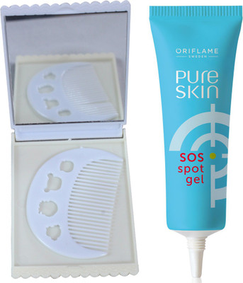 Oriflame Sweden Pure Skin SOS Spot Gel 6ml (32651) With Comb Mirror Set(Set of 3)