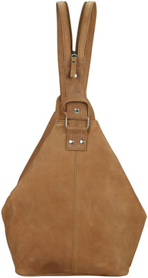 Style 98 Men & Women Casual Tan Genuine Leather Shoulder Bag
