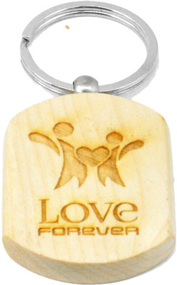 Faynci Love Engraved Handcrafted Wooden Key Chain