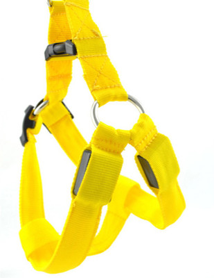 Futaba Dog Reflective and LED Harness(Large, Yellow)