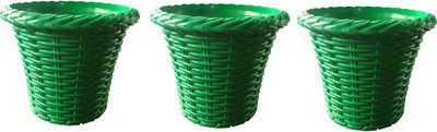 SHOPTICO Plant pots Plant Container Set(Pack of 3, Plastic)
