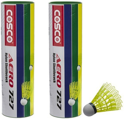 Cosco Aero 727 Nylon Shuttlecock- Pack of 12 Nylon Shuttle - Yellow(Slow, 75, Pack of 12)
Cosco Aero 727 Nylon Shuttlecock- Pack of 12 Nylon Shuttle - Yellow(Slow, 75, Pack of 12)