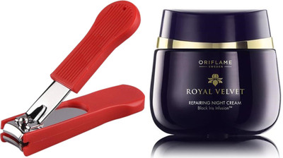 Oriflame Sweden Royal Velvet Repairing Night Cream 50ml (22814) With Nail Cutter(Set of 2)
Oriflame Sweden Royal Velvet Repairing Night Cream 50ml (22814) With Nail Cutter(Set of 2)