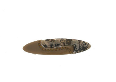 Anuradha Art Jewellery Backpin Back Pin(Brown)