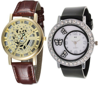 On Time Octus Combo Of Butterfly Dial Analog Watch And Skeleton Golden Dial Watch - For Men & Women
On Time Octus Combo Of Butterfly Dial Analog Watch And Skeleton Golden Dial Watch - For Men & Women