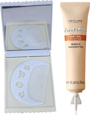 Oriflame Sweden Love Nature Hair Oil for Dry hair with Wheat & Coconut Oil 250ml (32620) With Comb Mirror Set(Set of 3)
Oriflame Sweden Love Nature Hair Oil for Dry hair with Wheat & Coconut Oil 250ml (32620) With Comb Mirror Set(Set of 3)