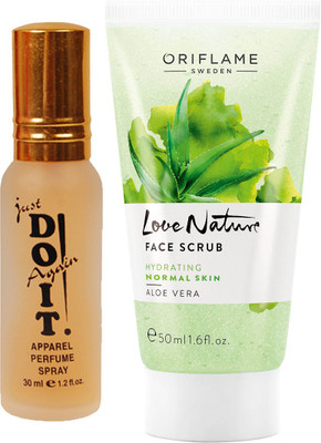 Oriflame Sweden Love Nature Face Scrub Aloe Vera 50ml (32347) With Just Doit Parfume 30ml(Set of 2)
Oriflame Sweden Love Nature Face Scrub Aloe Vera 50ml (32347) With Just Doit Parfume 30ml(Set of 2)